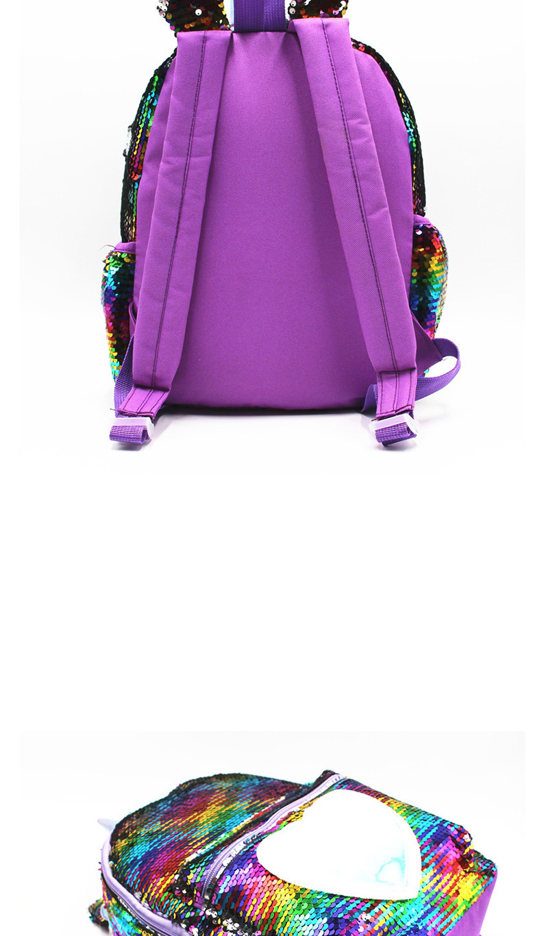 Fashion Rainbow Large Unicorn Love Sequin Children Backpack,Backpack