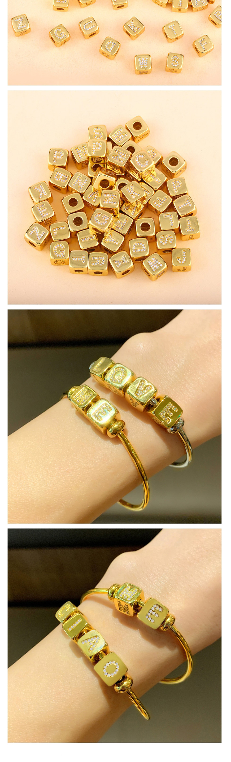 Fashion Golden D Diamond Sieve Diy Bracelet,Jewelry Findings & Components