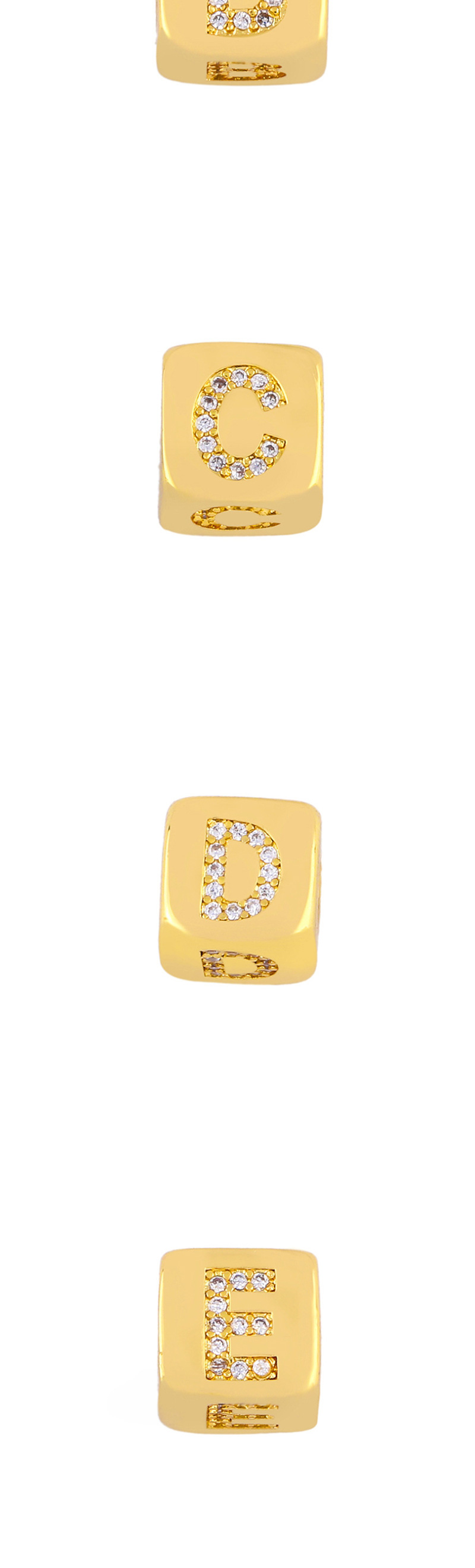 Fashion Golden E Diamond Sieve Diy Bracelet,Jewelry Findings & Components