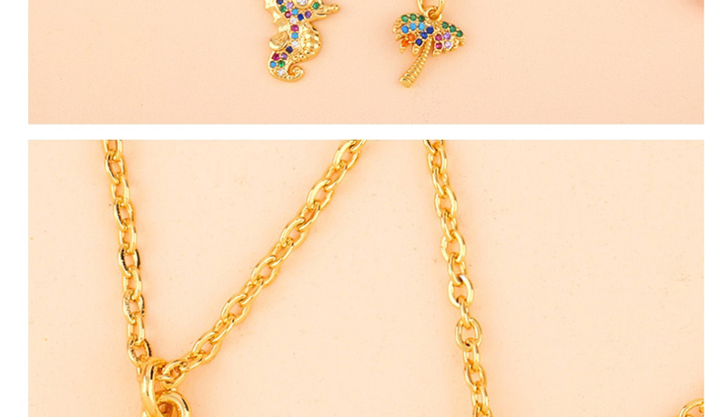 Fashion Golden Diamond Hippocampus Necklace,Necklaces