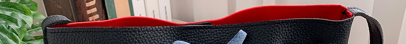 Fashion Black Red Pu Colorblock Drawstring Shoulder Bag,Shoulder bags