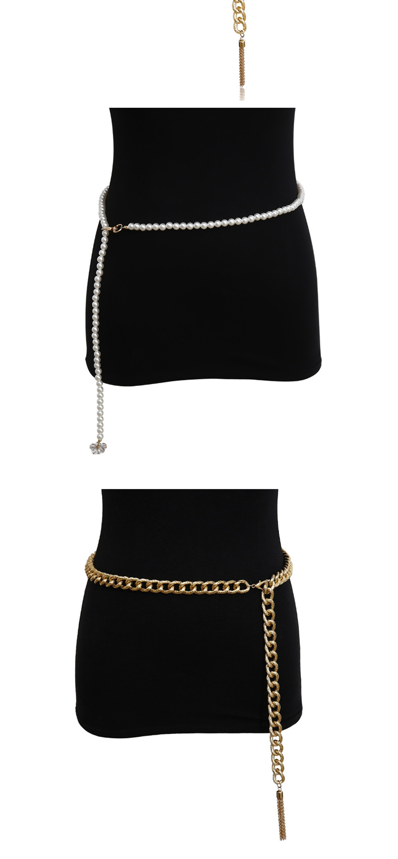 Fashion Golden Tassel Pearl Waist Chain,Body Piercing Jewelry