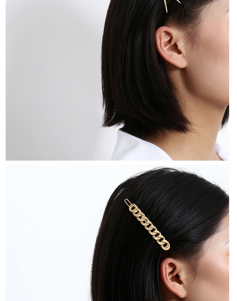 Fashion Golden Chain Alloy Hollow Hair Clip,Hairpins
