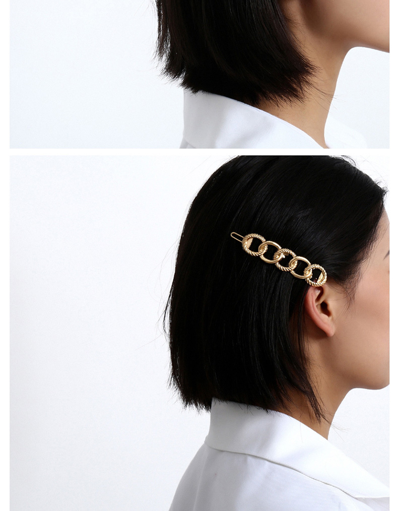 Fashion Golden Chain Alloy Hollow Hair Clip,Hairpins