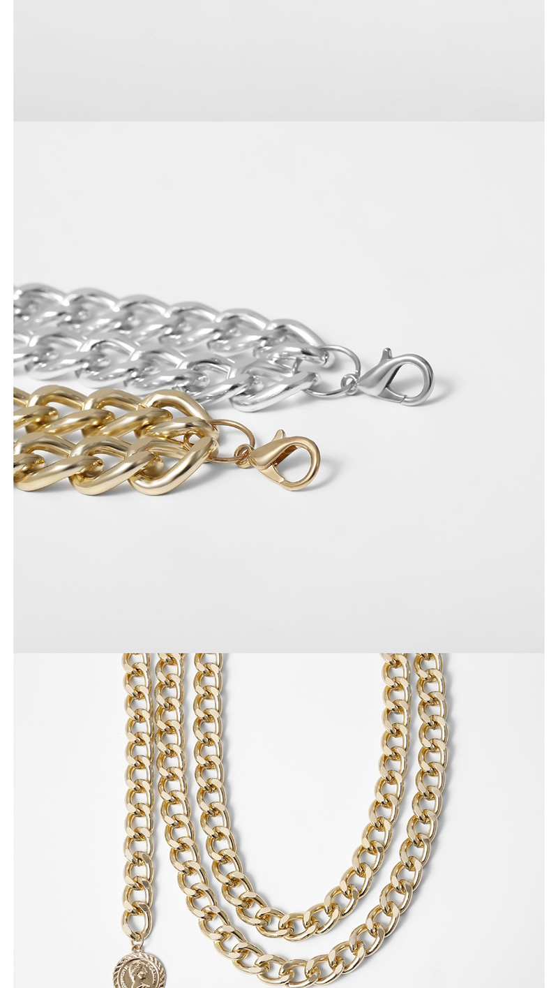 Fashion Golden Portrait Embossed Chain Waist Chain,Body Piercing Jewelry