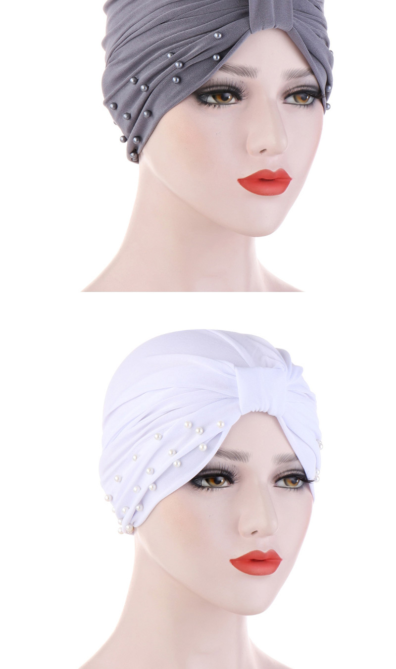 Fashion Skin Powder Crystal Studded Pearl Turban Hat,Fashion Anklets