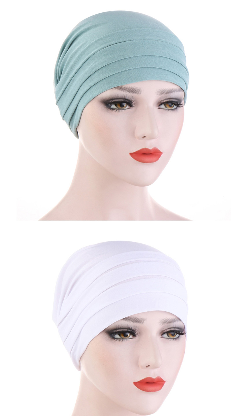 Fashion White Crystal Hemp Forehead Turban Hat,Hair Ribbons
