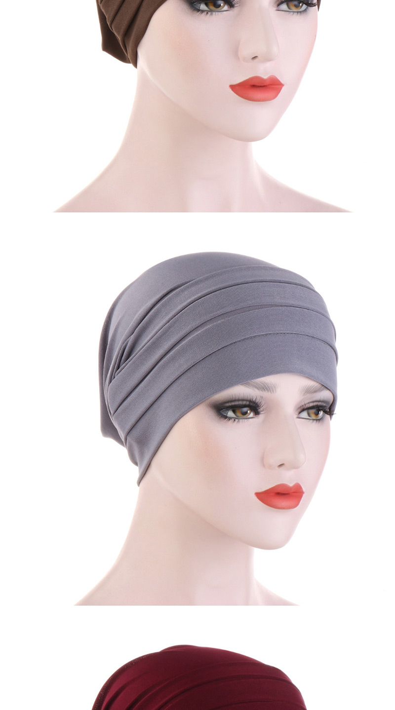 Fashion Black Crystal Hemp Forehead Turban Hat,Hair Ribbons