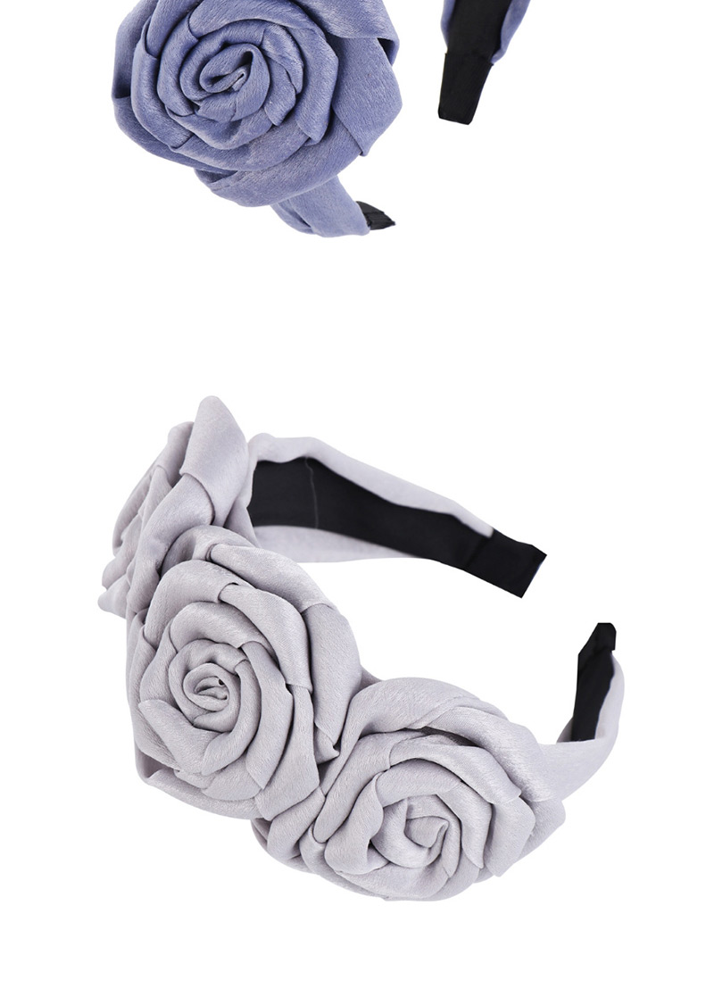 Fashion Light Powder Rose Flower Satin Headband,Head Band