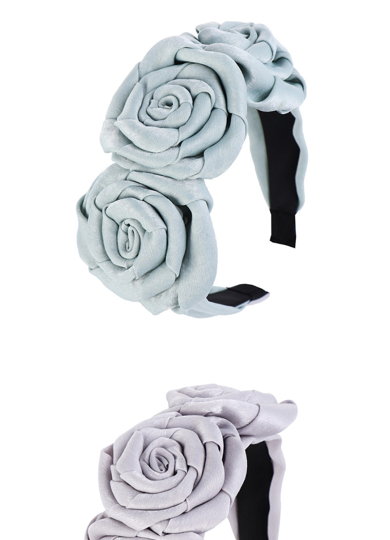 Fashion Light Gray Rose Flower Satin Headband,Head Band
