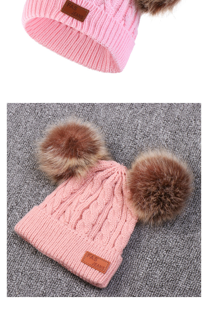 Fashion Brown Ball-beige Thick Double Wool Ball With Standard Children