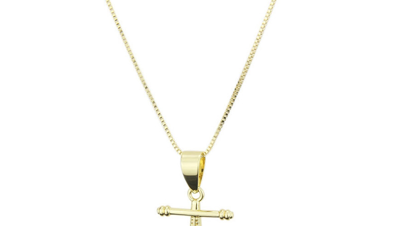 Fashion Gold-plated Anodized Copper Anchor Necklace With Diamonds,Necklaces