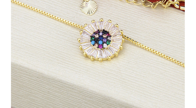 Fashion Gold-plated Gold-plated Round Brass Necklace With Diamonds,Necklaces