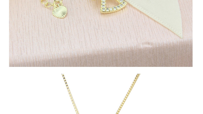 Fashion Gold-plated Cutout Girl Necklace With Diamond Dress,Necklaces