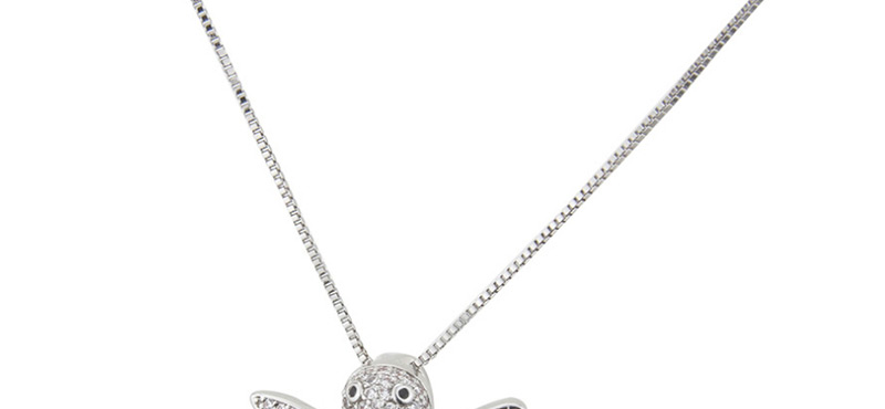 Fashion Platinum-plated Flying Bird Copper Necklace With Diamonds,Necklaces