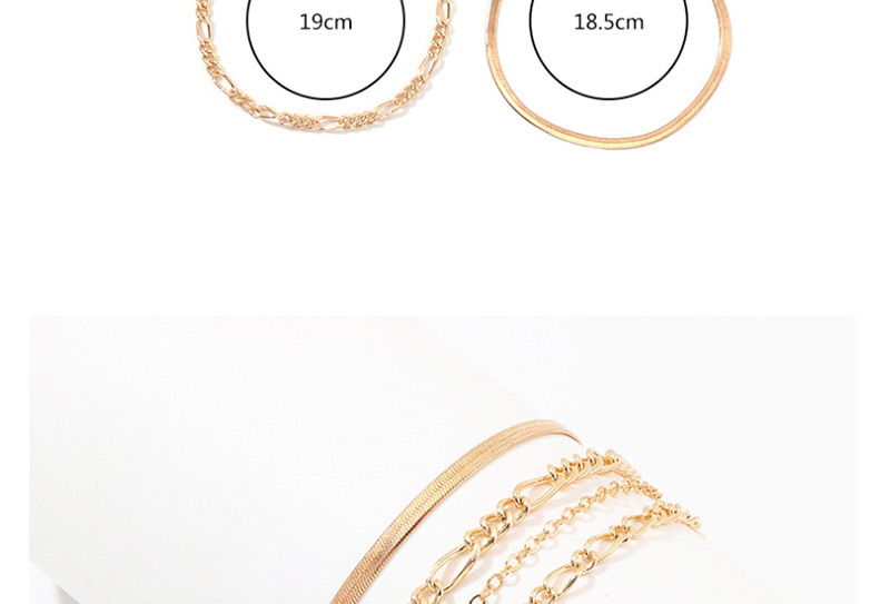 Fashion Golden Metal Chain Bracelet Set,Bracelets Set