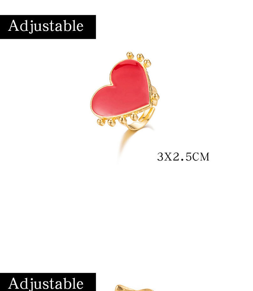 Fashion Red Dripping Love Open Ring,Fashion Rings
