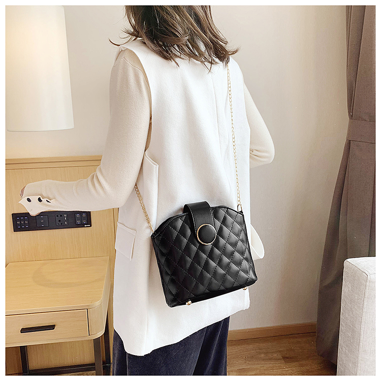Fashion White Chain Rhombus Shoulder Bag,Shoulder bags