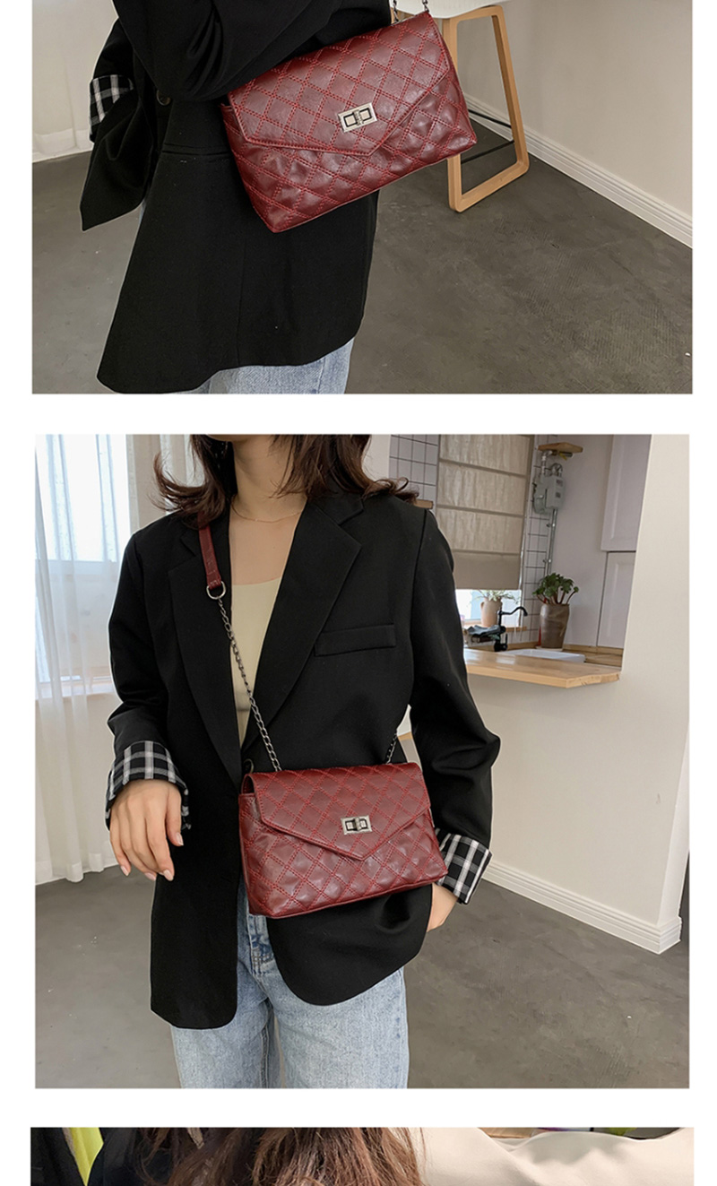 Fashion Black Chain Diamond Flap Cross Body Shoulder Bag,Shoulder bags