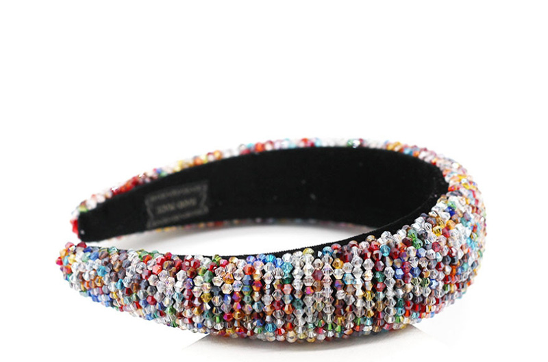 Fashion Color Crystal Beads Hit Color Sponge Headband,Head Band