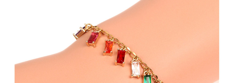 Fashion Color Contrast Stainless Steel Bracelet With Diamonds,Bracelets