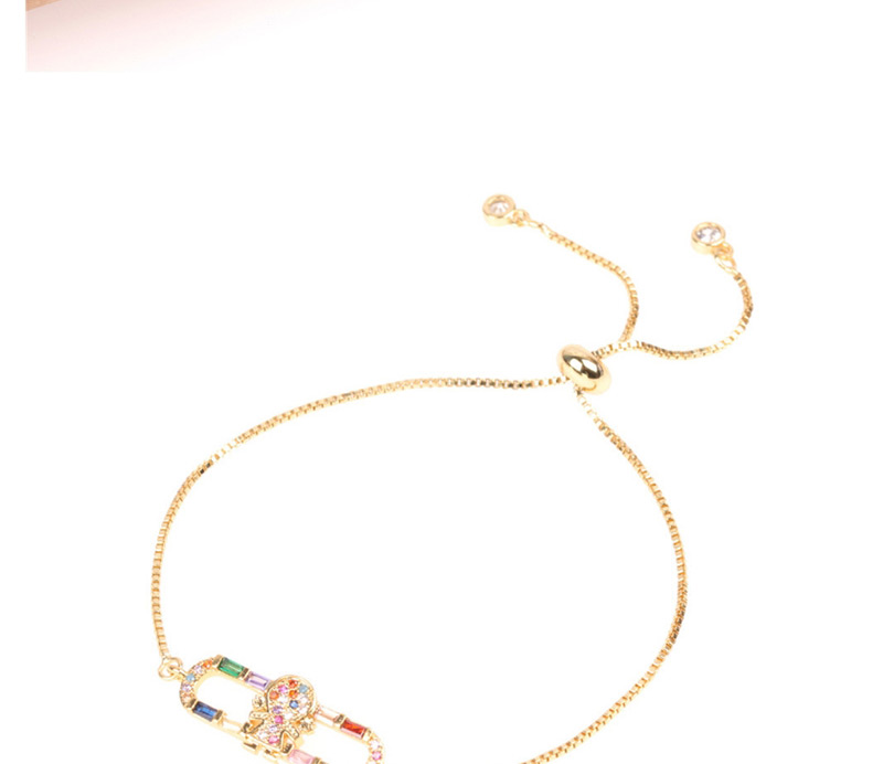 Fashion Golden Gold-plated Pull Retractable Bracelet With Diamonds,Bracelets