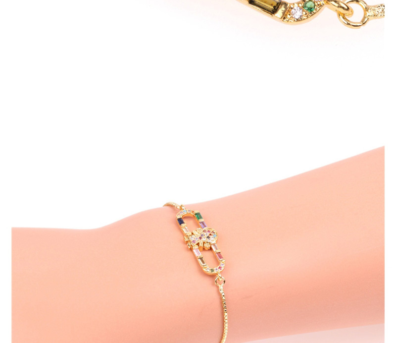 Fashion Color Gold-plated Pull Pull Telescopic Bracelet With Diamonds,Bracelets