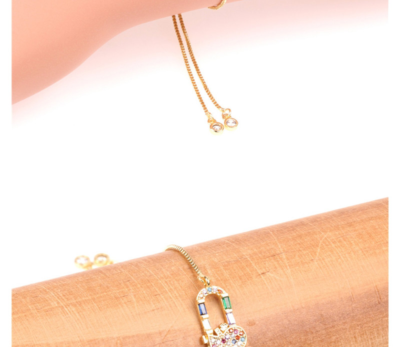 Fashion Golden Gold-plated Pull Retractable Bracelet With Diamonds,Bracelets