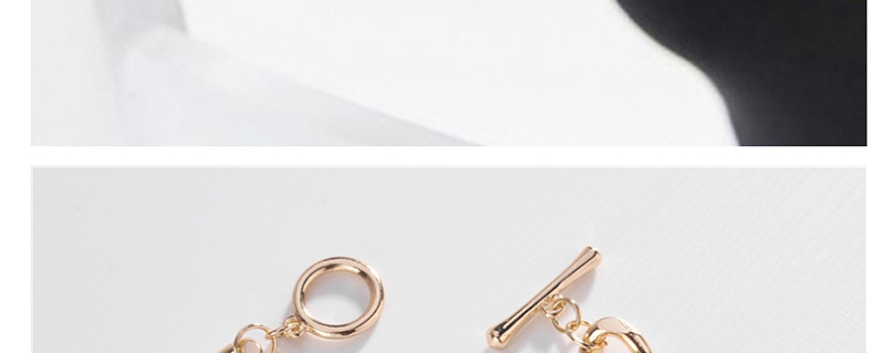 Fashion Golden Single Buckle Flat Chain Bracelet,Fashion Bracelets