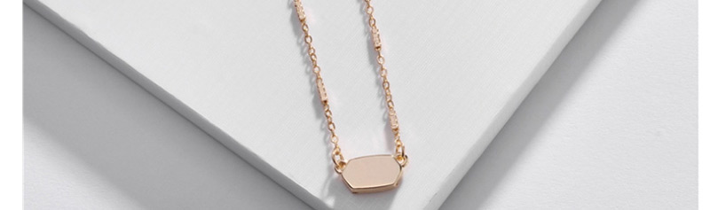 Fashion Silver Polygonal Geometric Necklace With Copper Fittings,Pendants
