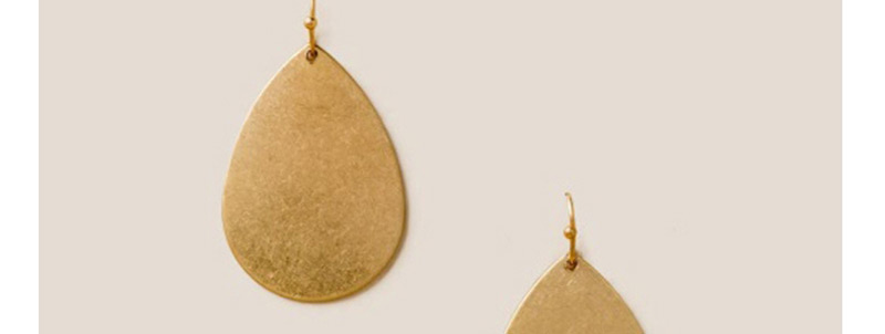 Fashion Yuan Silver Drop-matted Gold-plated Geometric Earrings,Drop Earrings