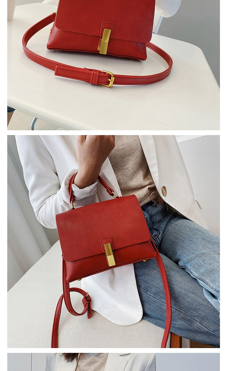 Fashion Red Flap Lock Shoulder Crossbody Bag,Handbags