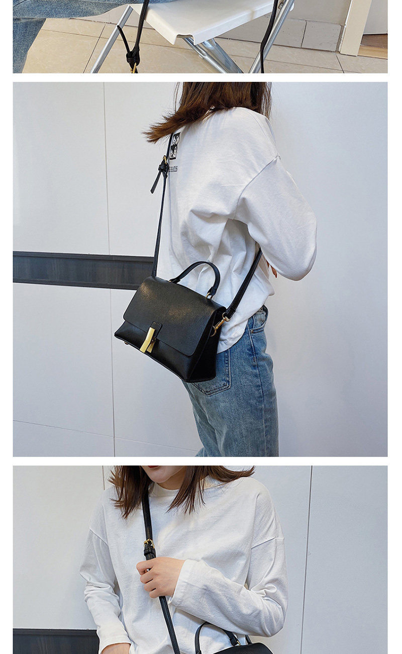 Fashion Black Flap Lock Shoulder Crossbody Bag,Handbags