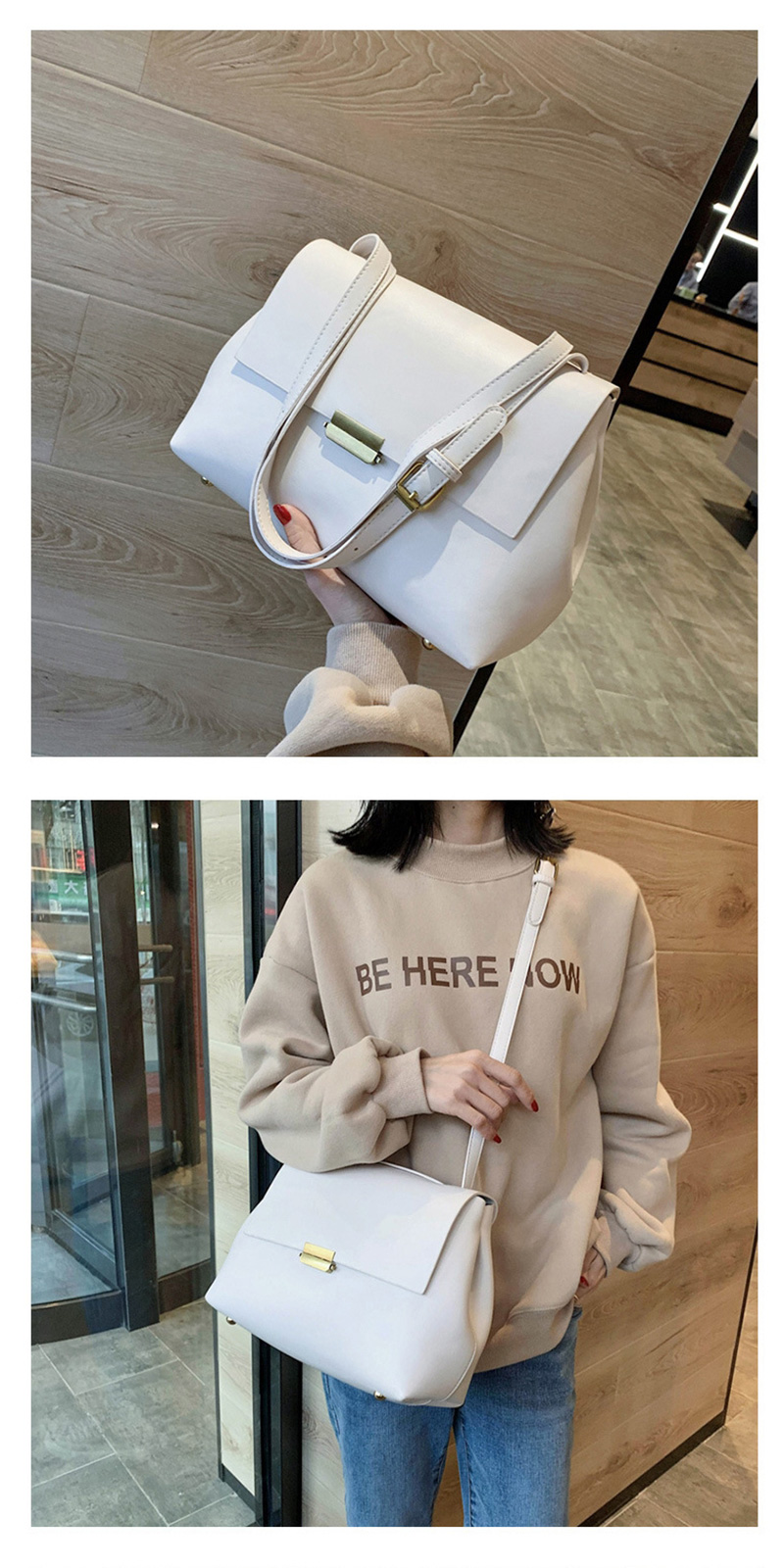 Fashion Khaki Flap Lock Diagonal Shoulder Bag,Messenger bags