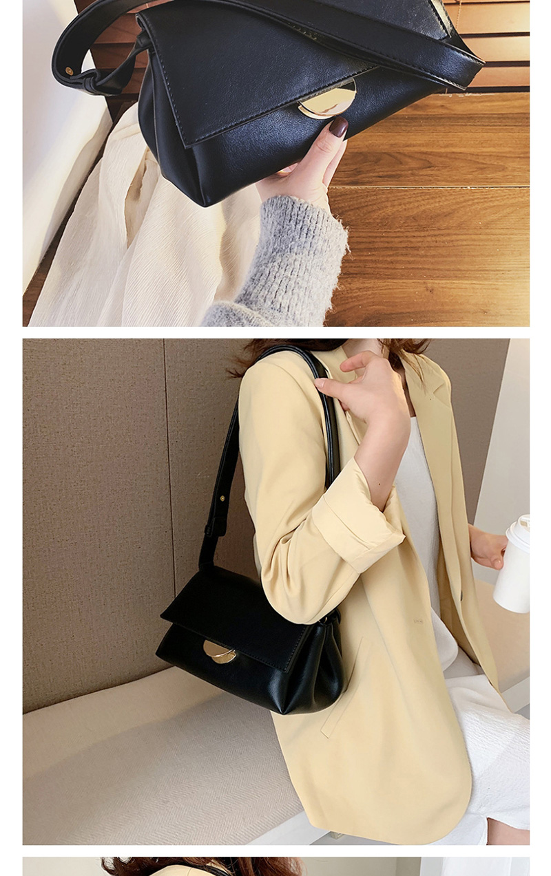 Fashion Black Pu Multi-layer Wide Shoulder Strap Flap Crossbody Shoulder Bag,Shoulder bags