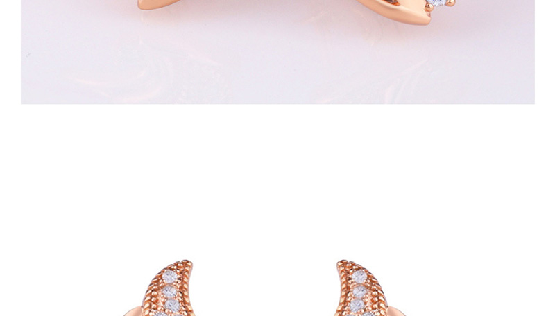 Fashion Golden Alloy Diamond Geometrical Pierced Earrings,Earrings