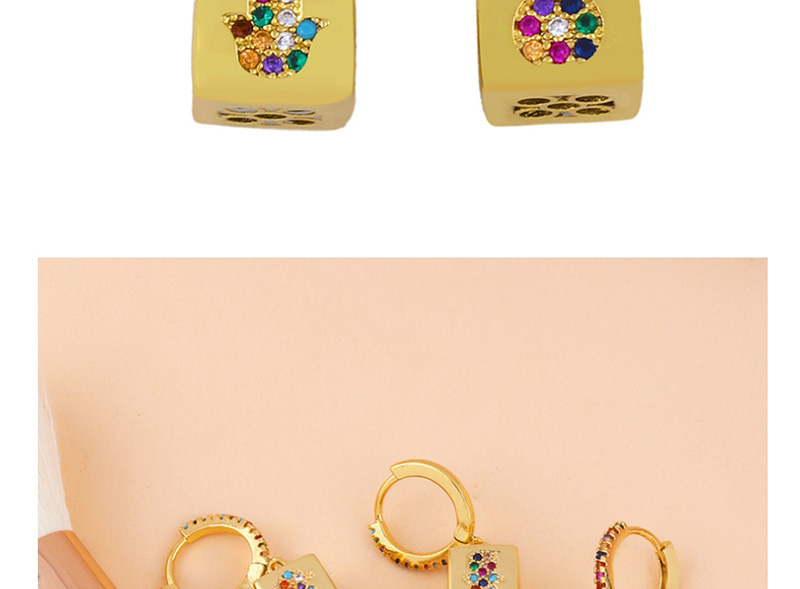 Fashion Golden Diamond Box Insect Earrings,Earrings