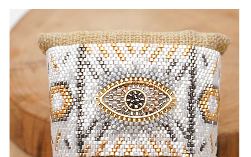 Fashion White Rice Beads Woven Diamond Bracelet,Beaded Bracelet