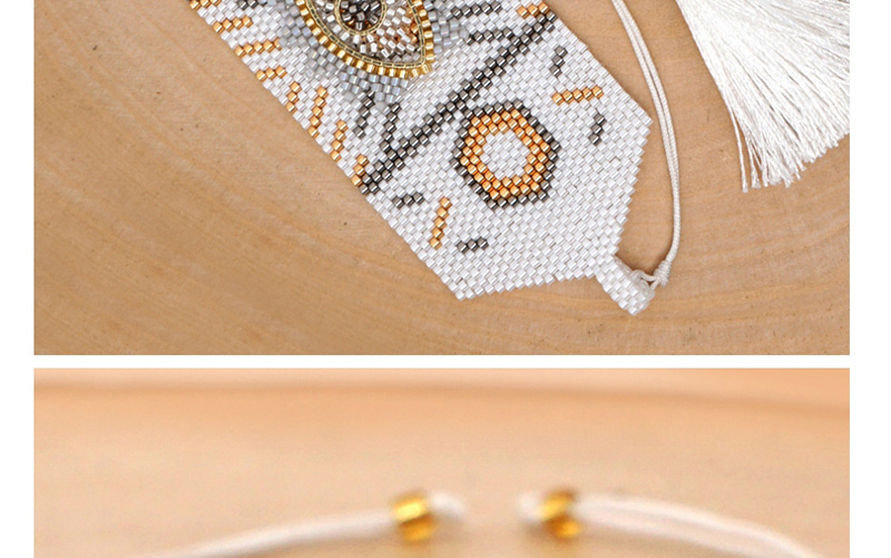 Fashion White Rice Beads Woven Diamond Bracelet,Beaded Bracelet