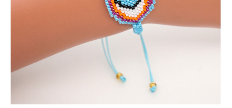 Fashion Blue Hand Woven Rice Beads Eye Bracelet,Beaded Bracelet