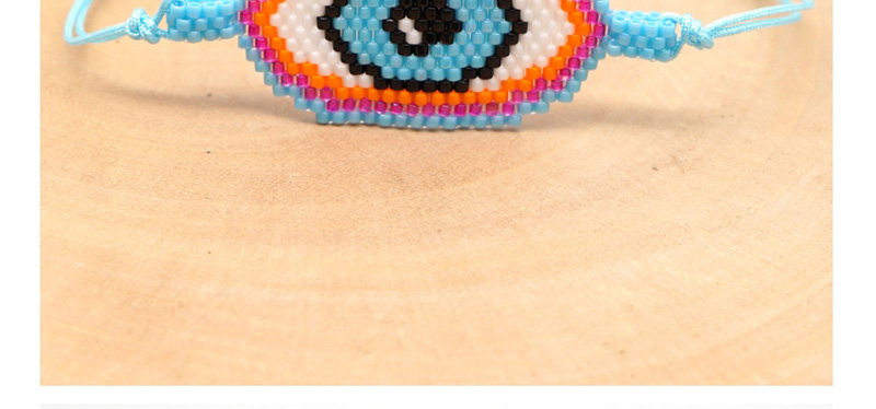 Fashion Blue Hand Woven Rice Beads Eye Bracelet,Beaded Bracelet