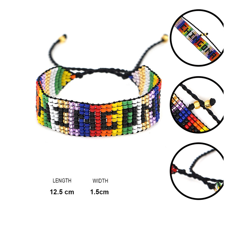 Fashion Color Hand-knit Letter Contrast Bracelet,Fashion Bracelets