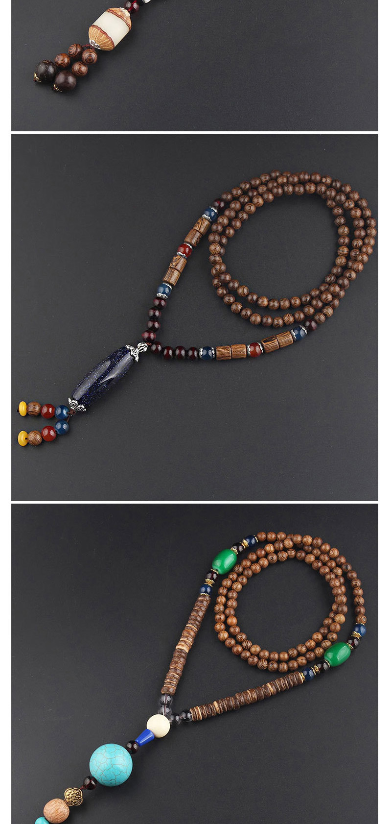 Fashion Flesh Resin Ball Wooden Beads Long Sweater Chain,Pendants