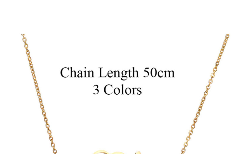 Fashion Rose Gold Ecg Titanium Steel Openwork Necklace,Necklaces