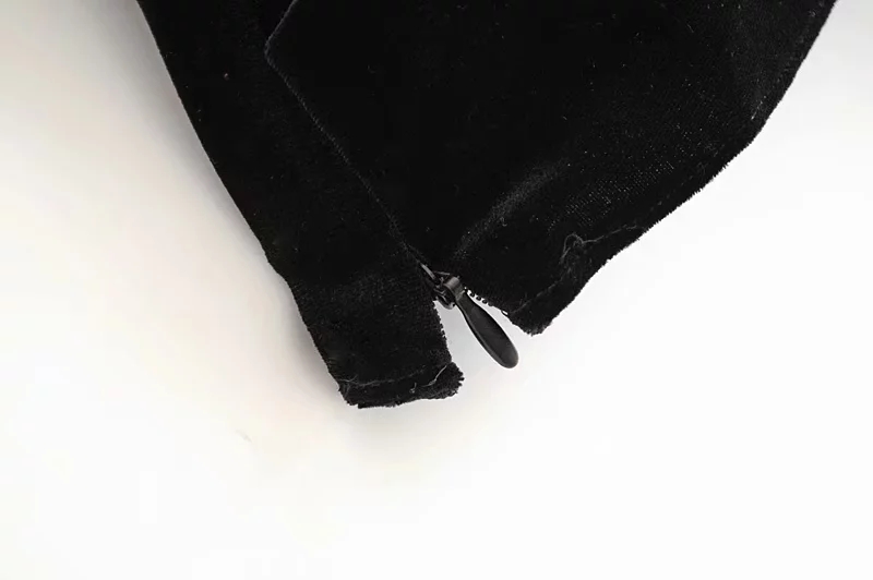 Fashion Black Pleated V-neck Velvet Short Sleeve Top,Shorts