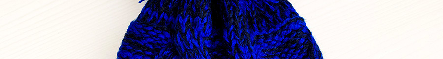 Fashion Royal Blue Knitted Wool Ball Adult Hat,Knitting Wool Hats