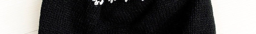 Fashion Black Knitted Corrugated Letter Children Hat,Knitting Wool Hats