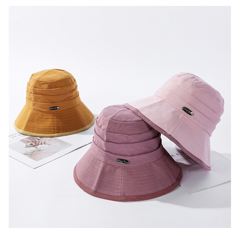 Fashion Pink Metal Foldable Fisherman Hat,Sun Hats