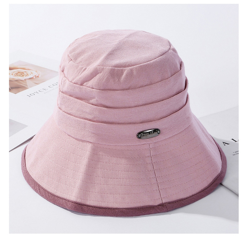 Fashion Skin Powder Metal Foldable Fisherman Hat,Sun Hats