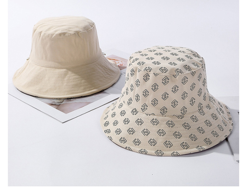 Fashion Black Lettering Cotton Fisherman Hat On Both Sides,Sun Hats